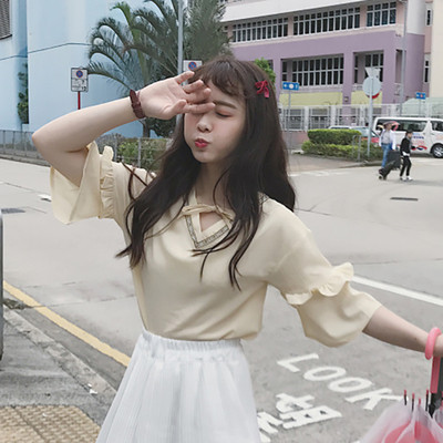 Μεγάλη γυναίκες καθημερινά shirt με V-neck σε δύο διαφορετικά χρώματα