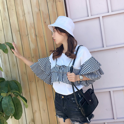 μπλούζα Φρέσκα κυρία σε δύο μέρη σε τρία διαφορετικά χρώματα