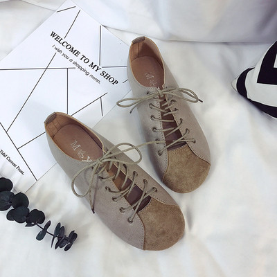 Ρετρό casual γυναικεία παπούτσια με κορδόνια