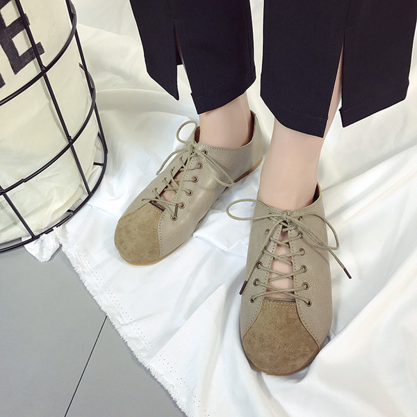Ρετρό casual γυναικεία παπούτσια με κορδόνια