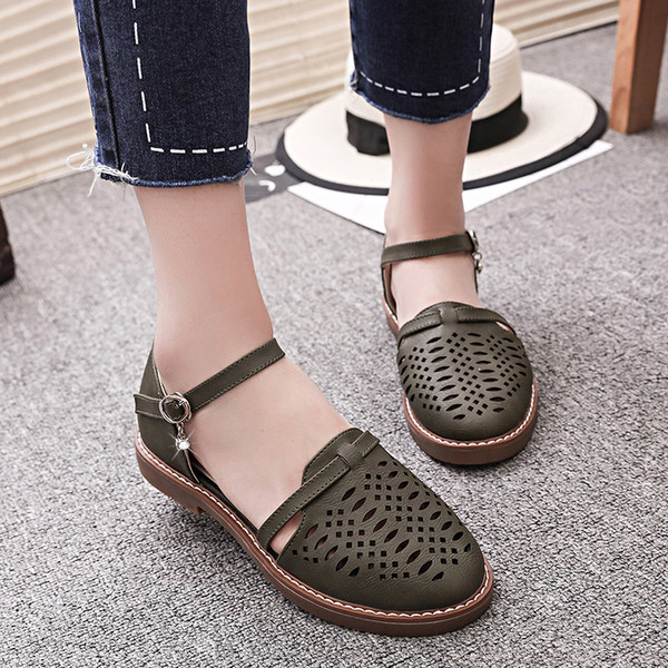 Ежедневни дишащи дамски обувки в ретро стил