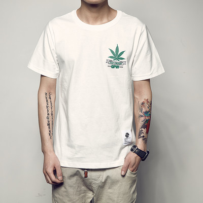 περιστασιακό πουκάμισο Πολύ ενδιαφέρον των ανδρών με κοντά μανίκια σε μαύρο και άσπρο