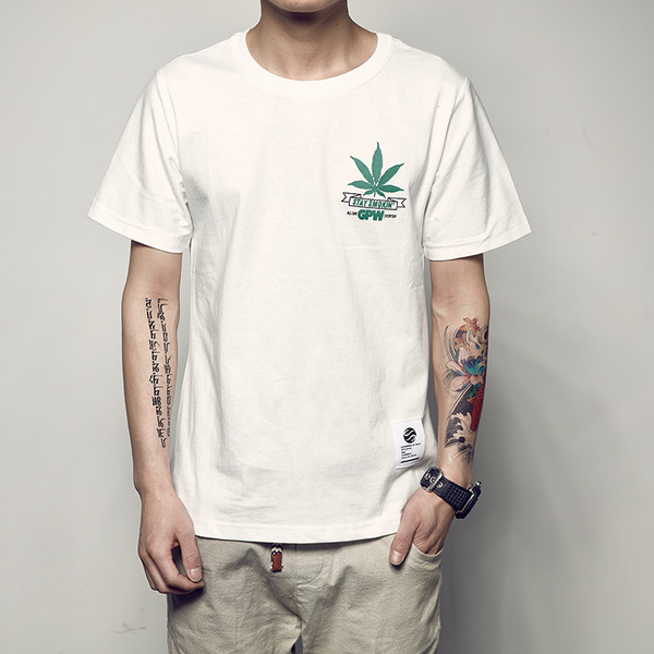 περιστασιακό πουκάμισο Πολύ ενδιαφέρον των ανδρών με κοντά μανίκια σε μαύρο και άσπρο