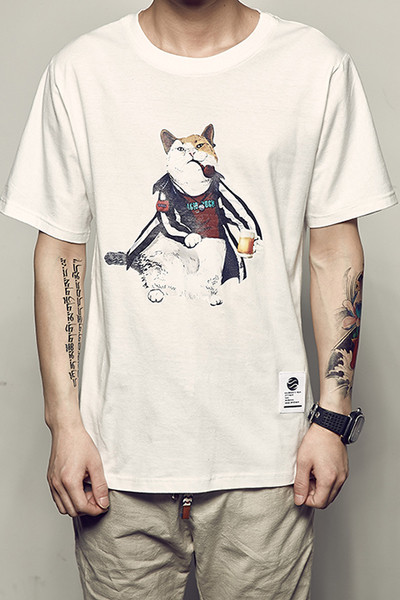 αντρικά πουκάμισα με το λαιμό γιακά και μια πολύ ενδιαφέρουσα εφαρμογή (cat)