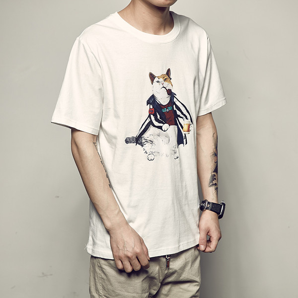 αντρικά πουκάμισα με το λαιμό γιακά και μια πολύ ενδιαφέρουσα εφαρμογή (cat)