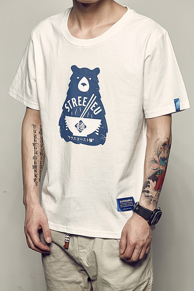 shirt των ανδρών βαμβάκι με κοντά μανίκια και στο λαιμό κολάρο