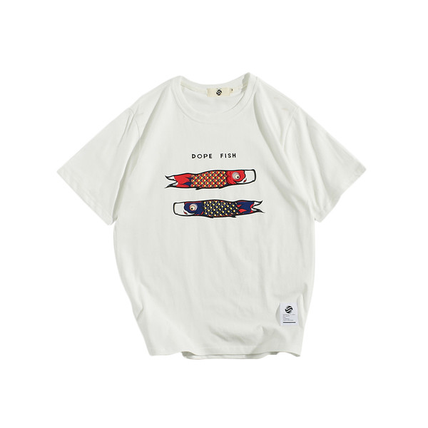 shirt των ανδρών βαμβάκι με κοντά μανίκια και χρωματιστά ενδιαφέρουσα εφαρμογή