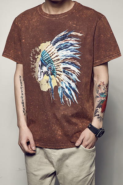 πουκάμισο Ημερομηνία άνδρες με κοντά μανίκια και σχέδια εφαρμογής στην ινδική μοτίβα