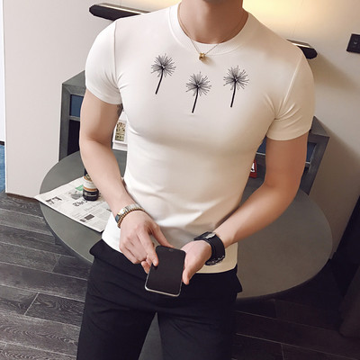 πουκάμισο Casual άνδρες με κοντά μανίκια και πολύ απαλό λαιμό εικόνα