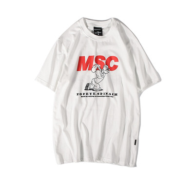 Αντρικά λευκό T-shirt με παράσταση του «Popeye»