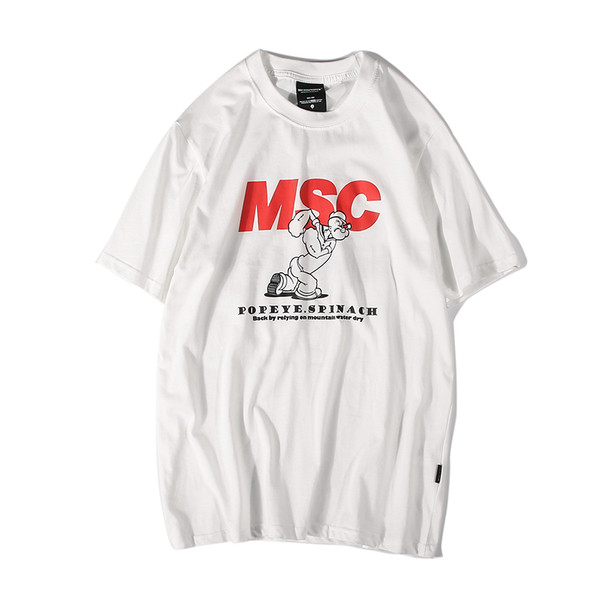 Αντρικά λευκό T-shirt με παράσταση του «Popeye»