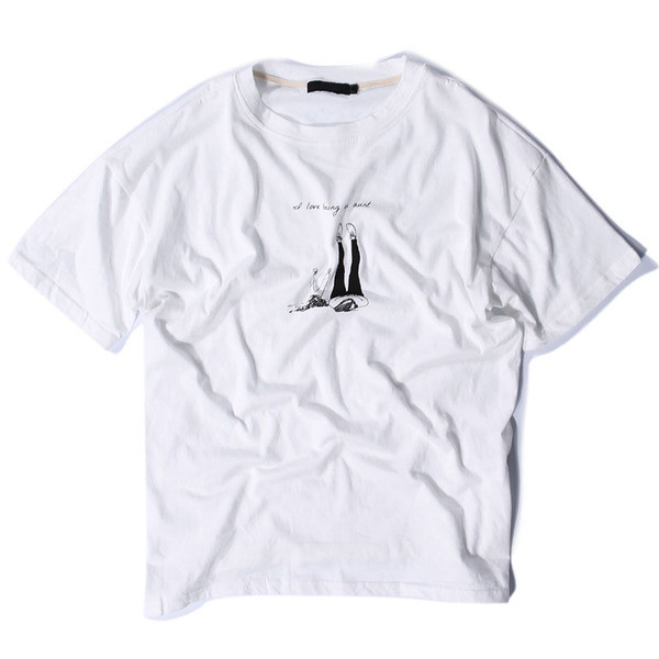 Καθαρό βαμβάκι T-shirt σε τρία χρώματα με απλικέ στο στήθος