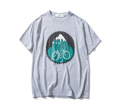 περιστασιακό πουκάμισο ανδρών με απλικέ ποδηλάτη