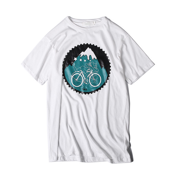 περιστασιακό πουκάμισο ανδρών με απλικέ ποδηλάτη