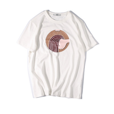 πουκάμισο Τρέχουσα άνδρες με κοντά μανίκια και ένα διασκεδαστικό εκτύπωσης