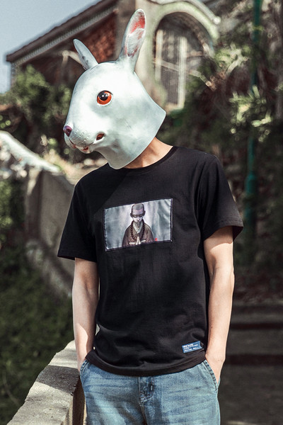 Καθημερινά βαμβακερό πουκάμισο με κοντά μανίκια και στο λαιμό κολάρο με εκτύπωση