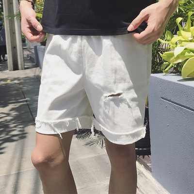 σορτς βαμβάκι Μεγάλη ανδρών με τα σκισμένα κίνητρα