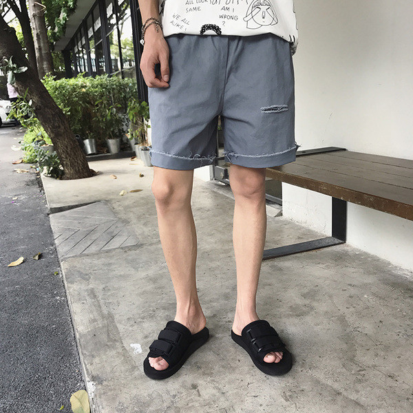 σορτς βαμβάκι Μεγάλη ανδρών με τα σκισμένα κίνητρα