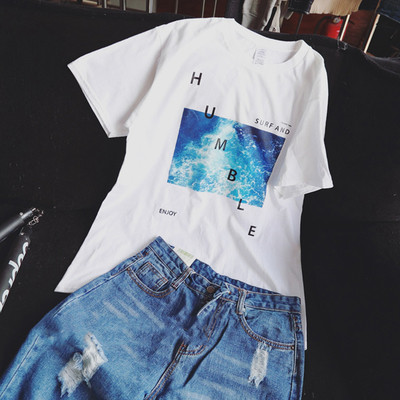 Τρέχουσα Νεολαία T-shirt με κοντά μανίκια και όμορφη εικονογράφηση