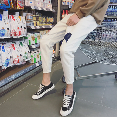 Hit ανδρικό πρότυπο τζιν σχίζεται κίνητρα