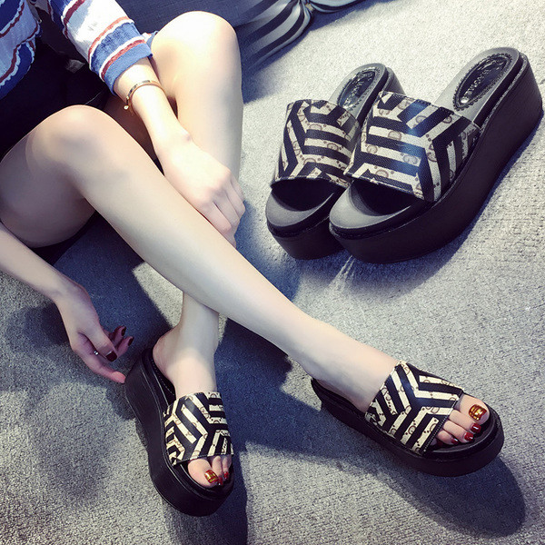 Супер модерни дамски високи кожени чехли