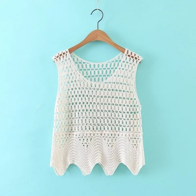 Дамски дантелен потник на дупки