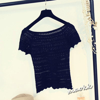 Дамска блуза с къс ръкав за лятото и пролетта - 3 цвята