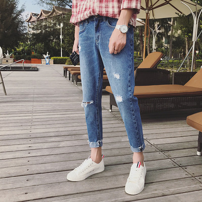 Μεγάλη ανδρικά παντελόνια τζιν 7/8