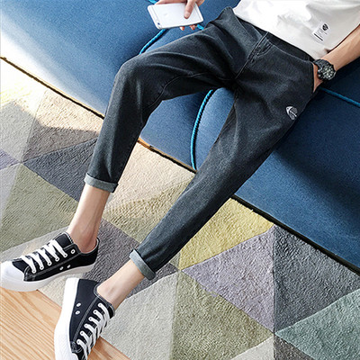 Мъжки дънки 7/8 тип шалвари, стеснени в долната част