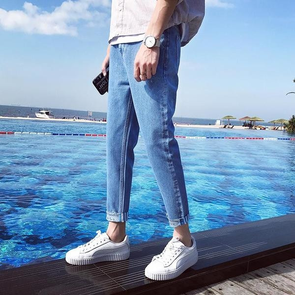 Модерни мъжки дънки за пролетта и лятото - 2 модела