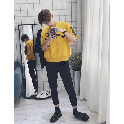 Мъжка екстравагантна блуза с къс ръкав