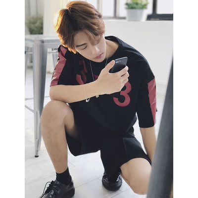 Мъжка екстравагантна блуза с къс ръкав