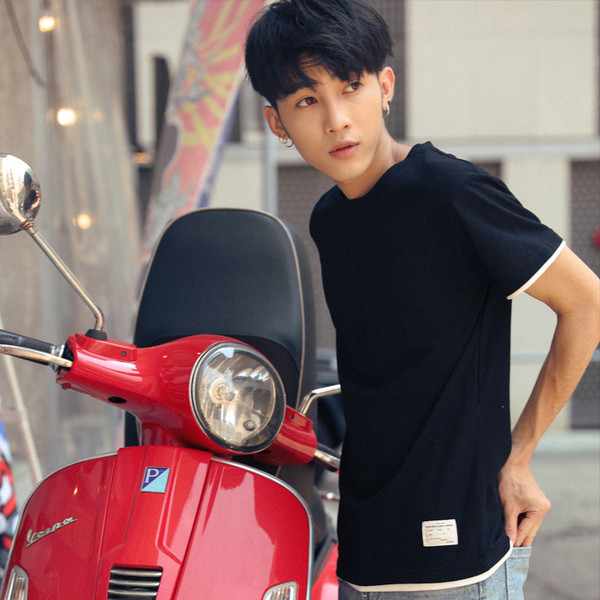 Спортно-елегантна мъжка тениска в два цвята