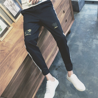 παντελόνια Μεγάλη ανδρών με μπάλωμα και καμουφλάζ μοτίβο