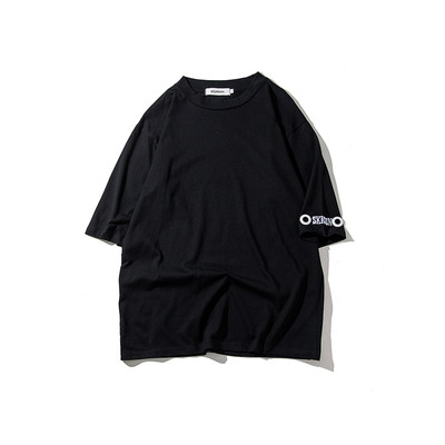 Много красива мъжка дълга тениска с къс ръкав и бродерия