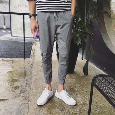 παντελόνι παντελόνι στυλ κομψό απλό ανδρών σε γκρι και μαύρο