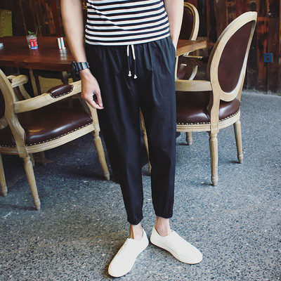 Спортно-елегантен мъжки изчистен панталон