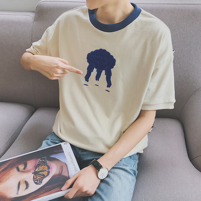 Модерна мъжка тениска с къс ръкав 