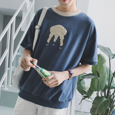 Модерна мъжка тениска с къс ръкав 