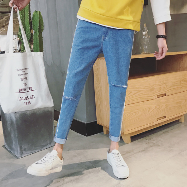 Страхотни мъжки дънкови панталони тип "slim fit"