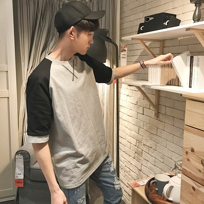 Мъжка спортно-елегантна тениска с широк ръкав