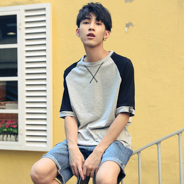 Мъжка спортно-елегантна тениска с широк ръкав