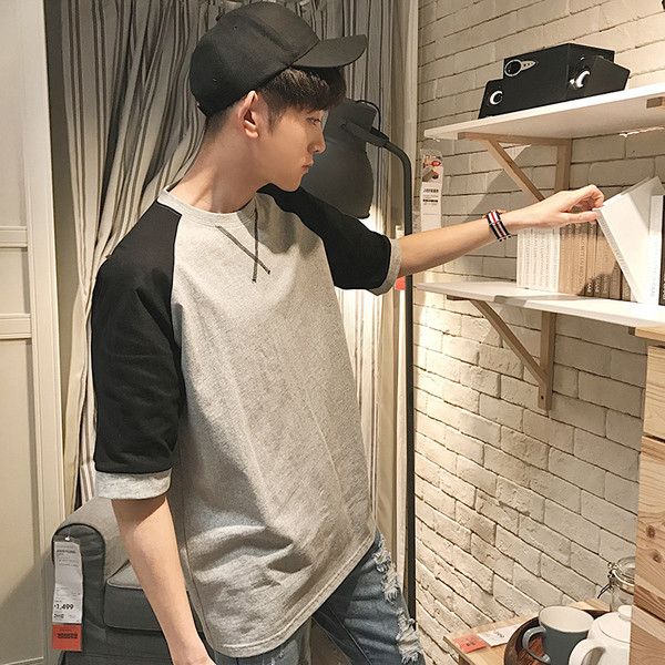 Мъжка спортно-елегантна тениска с широк ръкав