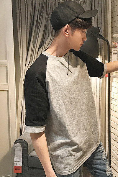 Αντρικά κομψό T-shirt με φαρδιά μανίκια