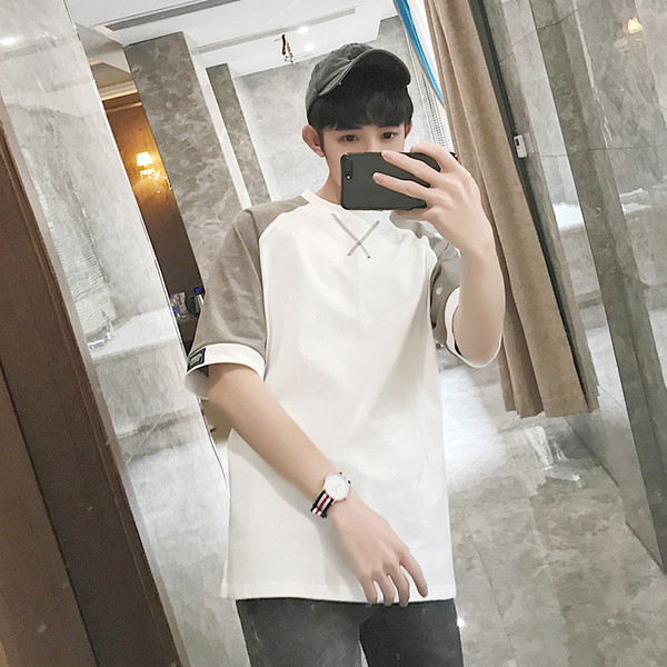 Αντρικά κομψό T-shirt με φαρδιά μανίκια