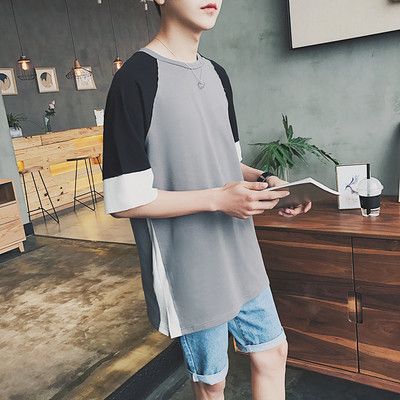 μακρύ T-shirt Σύγχρονη ανδρών με φαρδιά μανίκια