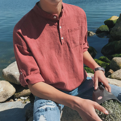 Αθλητικό-κομψό μακρύ πουκάμισο για άντρες