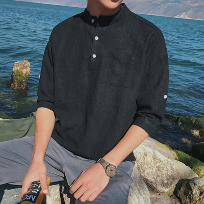 Αθλητικό-κομψό μακρύ πουκάμισο για άντρες