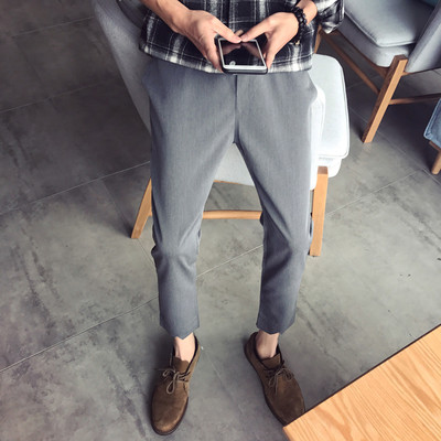 Страхотни мъжки спортно-елегантни 7/8 панталони с висока талия