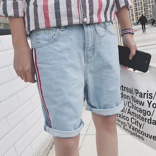 Свежи мъжки ежедневни дънкови панталони